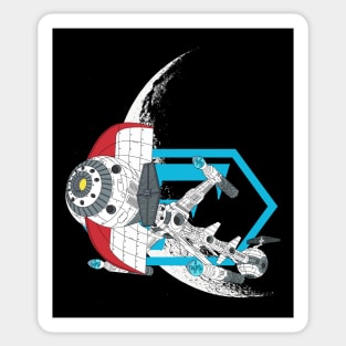 Spaceship Comet Sticker